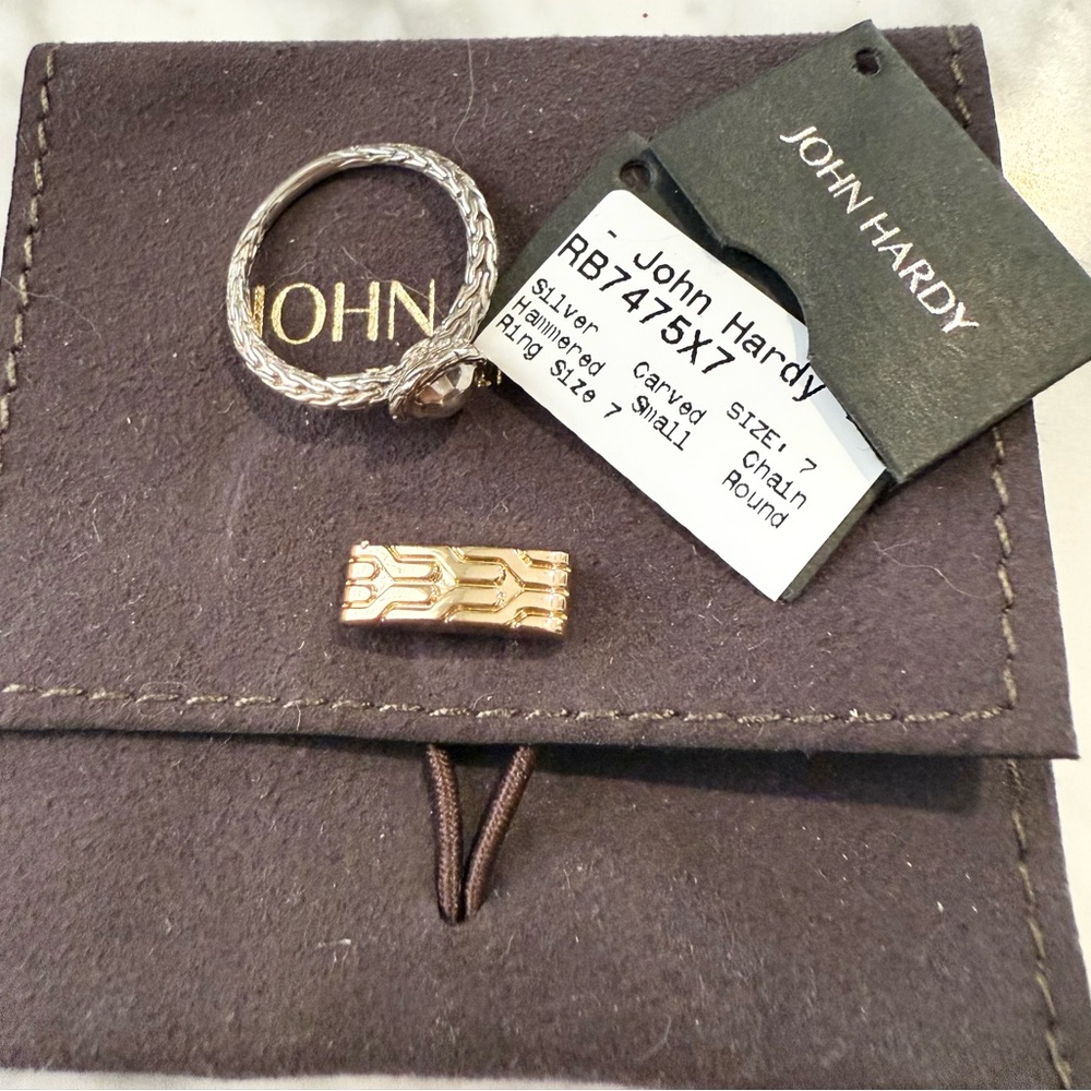 John Hardy Silver Hammered ring size 7